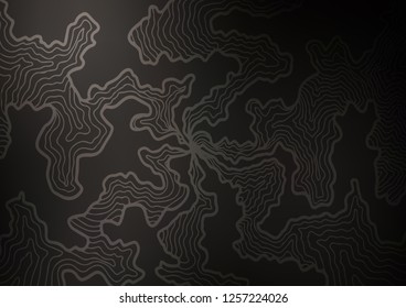 Dark vector background with curved circles. Blurred geometric sample with gradient bubbles.  The best blurred design for your business.