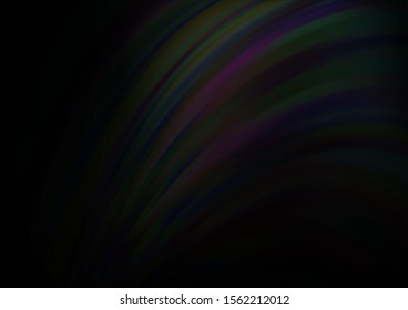 Dark vector background with curved circles. A vague circumflex abstract illustration with gradient. Marble style for your business design.
