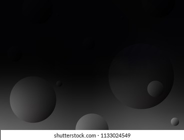 Dark vector background with dots. Abstract illustration with colored bubbles in nature style. Completely new template for your brand book.