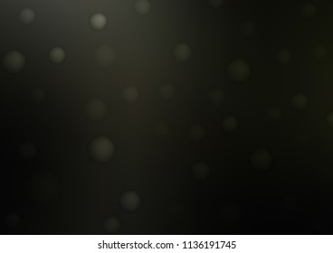 Dark vector background with dots. Abstract illustration with colored bubbles in nature style. The pattern can be used for ads, leaflets of liquid.