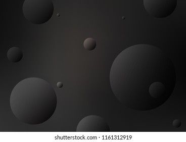 Dark vector background with dots. Abstract illustration with colored bubbles in nature style. Pattern can be used as texture of water, rain drops.
