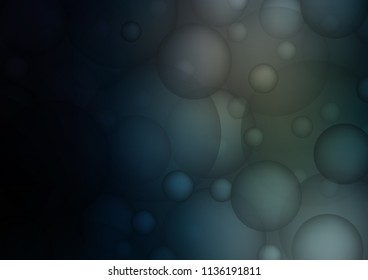 Dark vector background with dots. Blurred decorative design in abstract style with bubbles. Completely new template for your brand book.