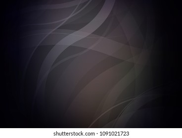 Dark vector background with lamp shapes. Glitter abstract illustration with wry lines. Textured wave pattern for backgrounds.