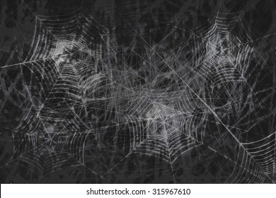 Fondo vector oscuro con telaraña.