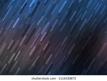 Dark vector background with straight lines. Glitter abstract illustration with colored sticks. The pattern can be used as ads, poster, banner for commercial.