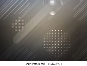 Dark vector background with straight lines and dots. Blurred decorative design in simple style with lines, circles. Smart design for your business advert.