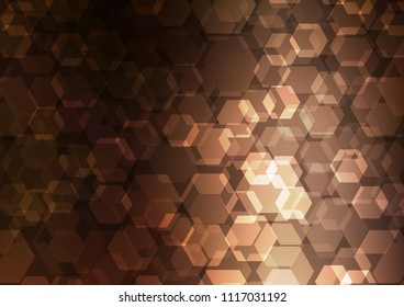 Dark vector blurry hexagon template. Shining illustration, which consist of hexagons. A completely new design for your business.