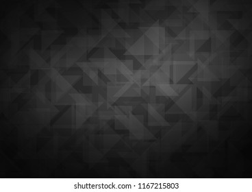 Dark vector blurry hexagon texture. A sample with polygonal shapes. The textured pattern can be used for background.
