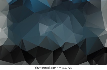 Dark vector blurry triangle background design. Geometric background in Origami style with gradient