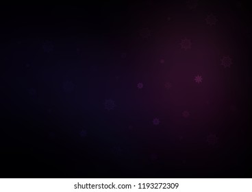 Dark vector cover with beautiful snowflakes. Modern geometrical abstract illustration with crystals of ice. The pattern can be used for year new  websites.