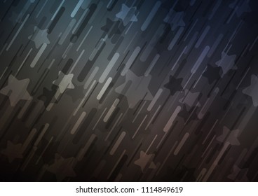 Dark vector cover with long lines. Decorative shining illustration with lines on abstract template. The template can be used as a background.
