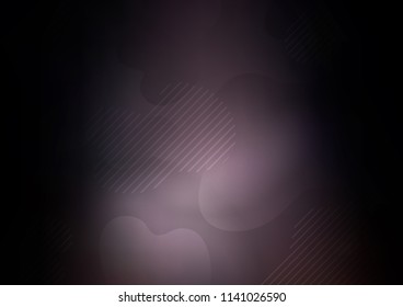 Dark vector cover with long lines. Decorative shining illustration with lines on abstract template. The pattern can be used as ads, poster, banner for commercial.