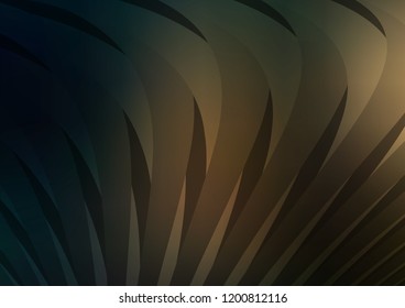 Dark vector cover with long lines. Shining colored illustration with narrow lines. The template can be used as a background.