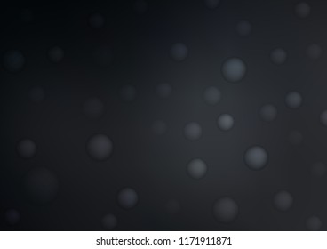 Dark vector cover with spots. Blurred decorative design in abstract style with bubbles. The pattern can be used for ads, leaflets of liquid.