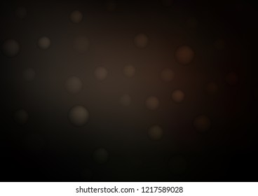 Dark vector cover with spots. Glitter abstract illustration with blurred drops of rain. New design for ad, poster, banner of your website.