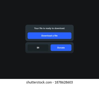 Dark vector donate form - UI design