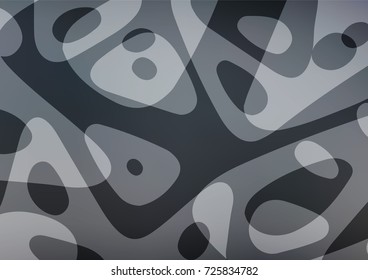 Dark vector doodle blurred background. Doodles on blurred abstract background with gradient. The elegant pattern can be used as a part of a brand book.