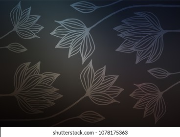 Dark vector doodle blurred template. Sketchy hand drawn doodles on blurred background. The template can be used as a background for cell phones.