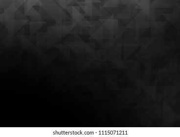 Dark vector hexagon mosaic cover. Glitter abstract illustration with an elegant design. Brand new design for your business.