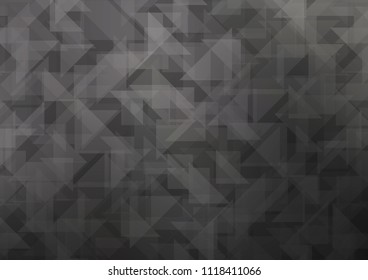Dark vector hexagon mosaic template. Shining illustration, which consist of triangles. The completely new template can be used for your brand book.
