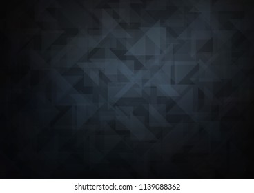 Dark vector hexagon mosaic texture. Shining illustration, which consist of triangles. The textured pattern can be used for background.