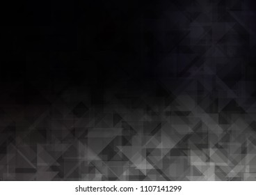 Dark vector hexagon mosaic triangle mosaic. Creative geometric illustration in Origami style with gradient. A completely new design for your business.