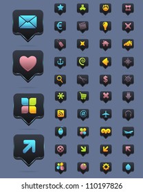 Dark Vector Icon Set 02