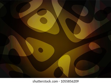 Dark vector indian curved background. Shining colored illustration with doodles in Zen tangle style. Brand-new design for your business.