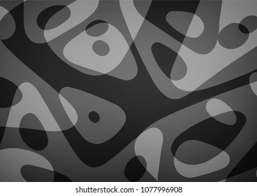 Dark vector indian curved background. Creative illustration in blurred style with doodles and Zen tangles. The pattern can be used for heads of websites and designs.