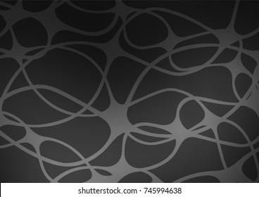 Dark vector indian curved background. Creative illustration in blurred style with doodles and Zen tangles. The textured pattern can be used for website.