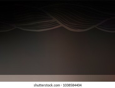 Dark vector indian curved pattern. Creative illustration in blurred style with doodles and Zen tangles. The doodle design can be used for your web site.