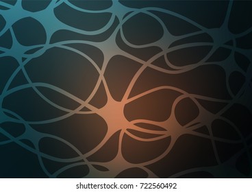 Dark vector indian curved pattern. Modern geometrical abstract illustration with doodles. A completely new template for your business design.