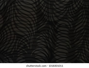 Dark vector indian curved template. Shining colored illustration with doodles in Zen tangle style. Brand-new style for your business design.