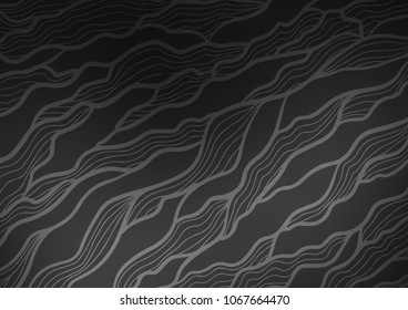 Dark vector indian curved template. An elegant bright illustration with lines in Natural style. The template can be used as a background for cell phones.