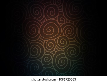 Dark vector indian curved template. Sketchy hand drawn doodles on blurred background. The completely new template can be used for your brand book.