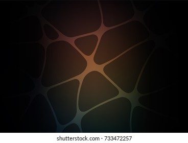 Dark vector indian curved template. Geometric doodle illustration in Origami style with gradient. Hand painted design for web, leaflet, textile.