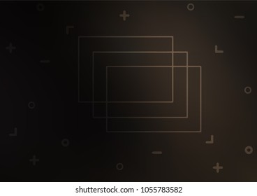 Dark vector indian curved texture. Decorative shining illustration with doodles on abstract template. The pattern can be used for coloring books and pages for kids.