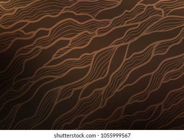 Dark vector indian curved texture. Decorative shining illustration with doodles on abstract template. The textured pattern can be used for website.