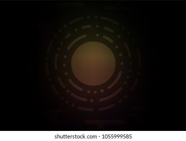 Dark vector indian curved texture. Decorative shining illustration with doodles on abstract template. The textured pattern can be used for website.