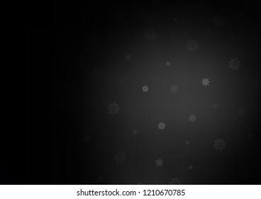 Dark vector layout with bright snowflakes. Shining colored illustration with snow in christmas style. New year design for your ad, poster, banner.