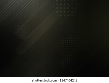 Dark vector layout with flat lines and dots. Decorative shining illustration with lines, dots on abstract template. The template can be used as a background.