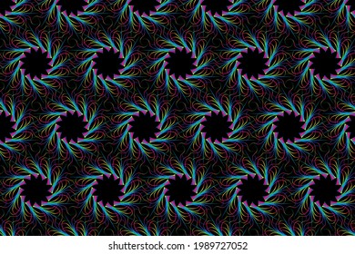Dark Vector modern seamless geometry pattern. Abstract Vector design for blanket tablecloth. Seamless table cloth napkin pattern background with natural textile texture. Country fabric material.