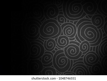 Dark vector natural abstract background. Colorful illustration in abstract style with doodles and Zen tangles. The pattern can be used for heads of websites and designs.
