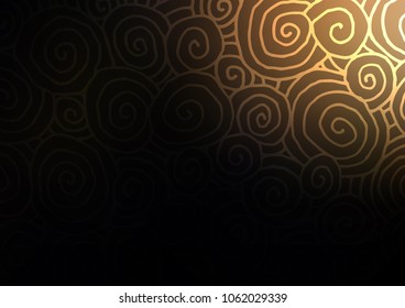 Dark vector natural abstract pattern. Creative illustration in blurred style with doodles and Zen tangles. Brand-new design for your business.