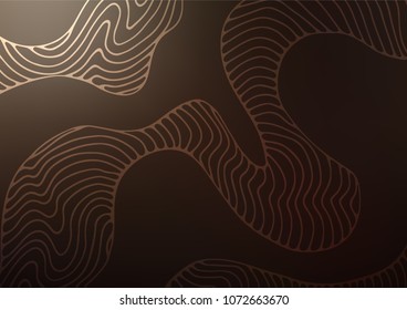 Dark vector natural abstract pattern. Geometric doodle illustration in Origami style with gradient. The doodle design can be used for your web site.
