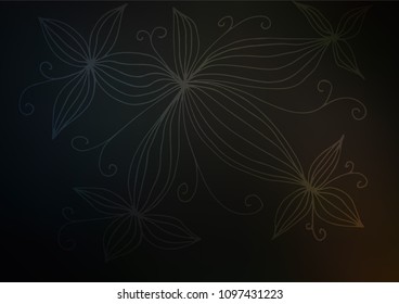 Dark vector natural abstract pattern. Ethnic elegant natural pattern with gradient. The template can be used as a background for cell phones.