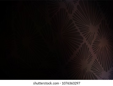 Dark vector natural abstract template. Geometric doodle illustration in Origami style with gradient. The pattern can be used for coloring books and pages for kids.
