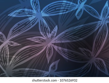 Dark vector natural abstract template. Modern geometrical abstract illustration with doodles. Hand painted design for web, wrapping, wallpaper.