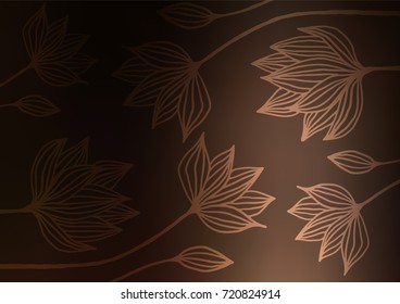 Dark vector natural abstract template. Brand-new colored illustration in blurry style with doodles. The pattern can be used for coloring books and pages for kids.
