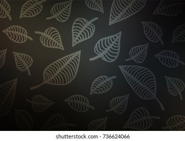 Dark vector natural abstract template. Brand-new colored illustration in blurry style with doodles. Hand painted design for web, leaflet, textile.